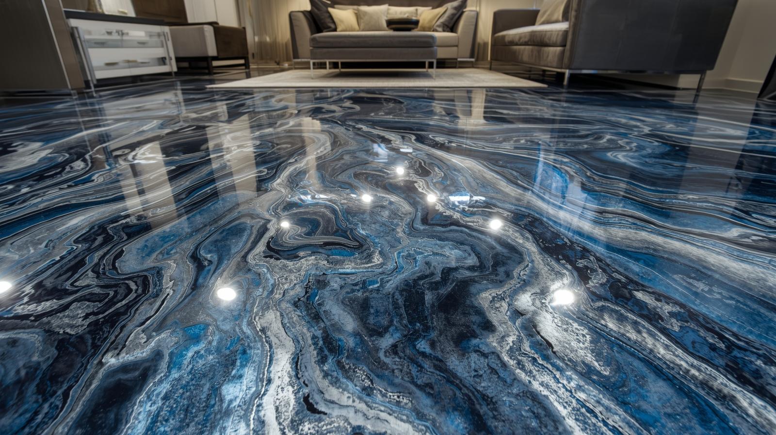 Metallic epoxy floor in Panama City